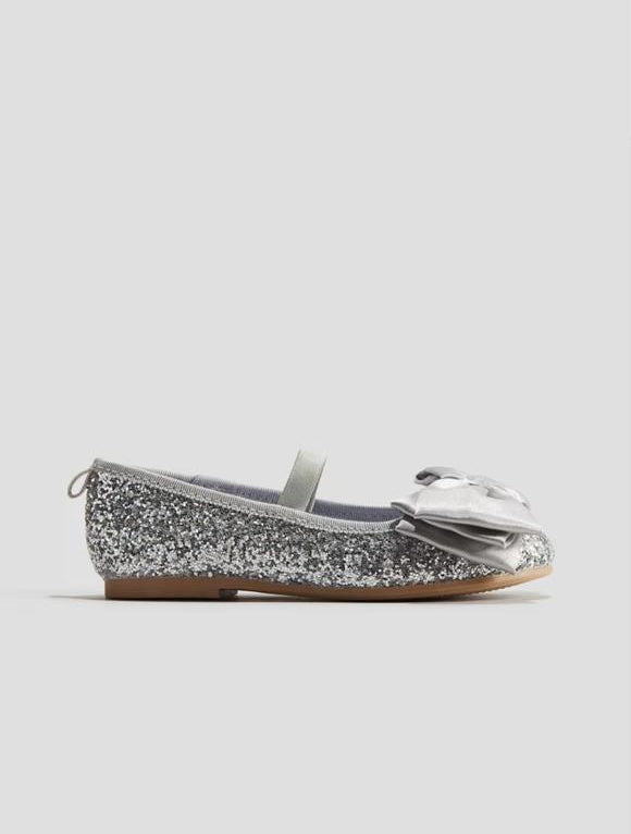 H&M Silver Glittery Pumps