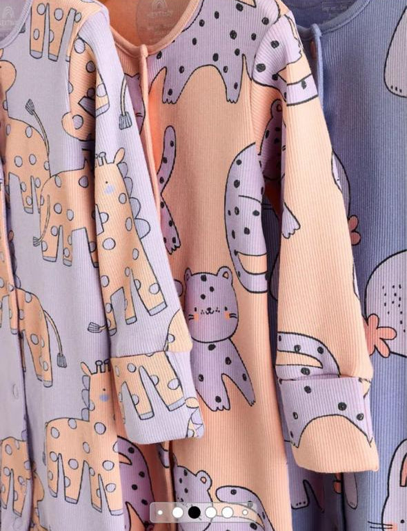 Next kittens Print Sleepsuit