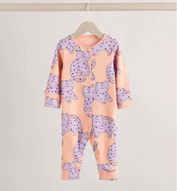 Next kittens Print Sleepsuit