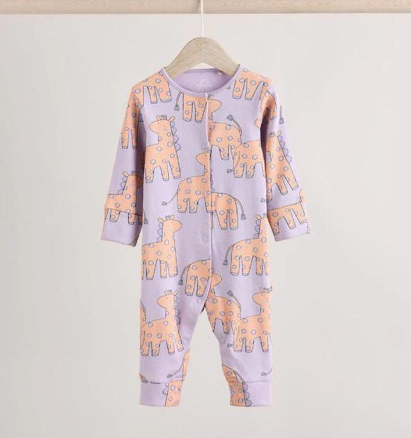 Next Giraffes Print Sleepsuit
