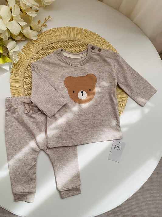 George Embroidered Bear Shirt & Trouser Set