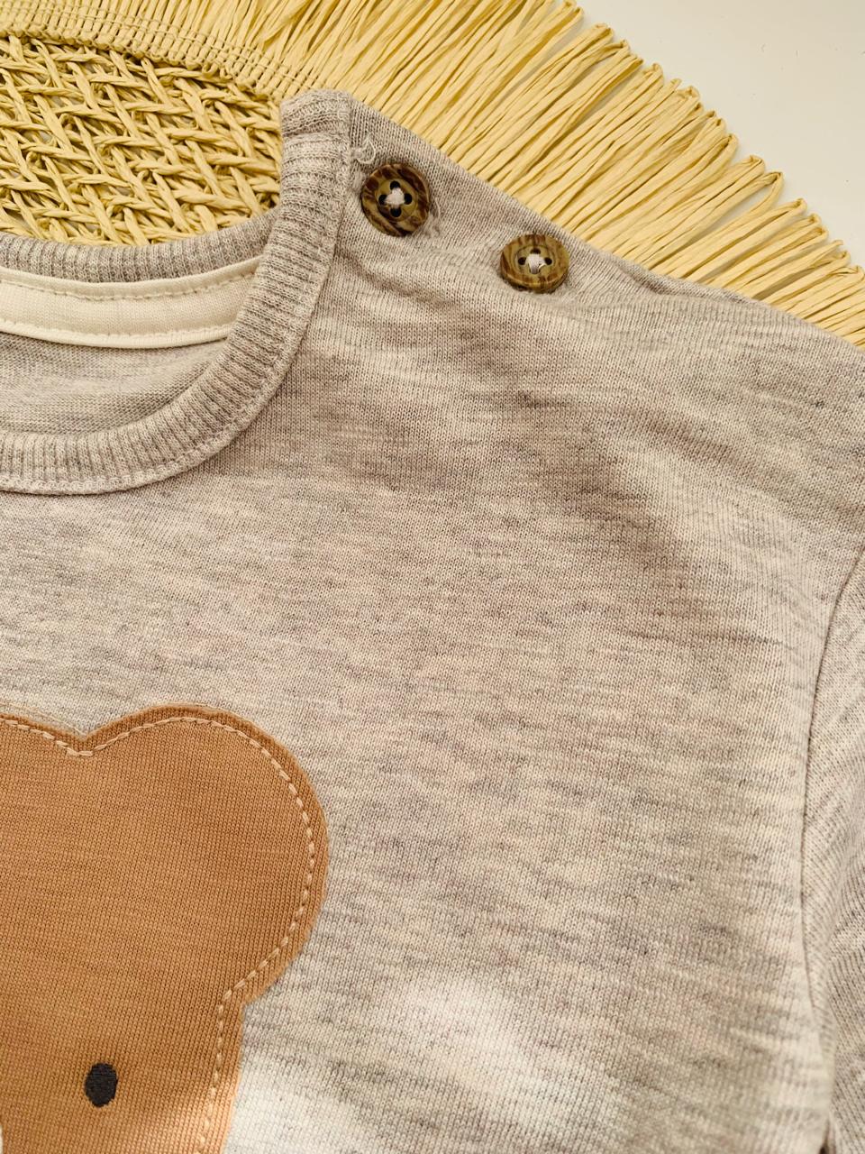 George Embroidered Bear Shirt & Trouser Set