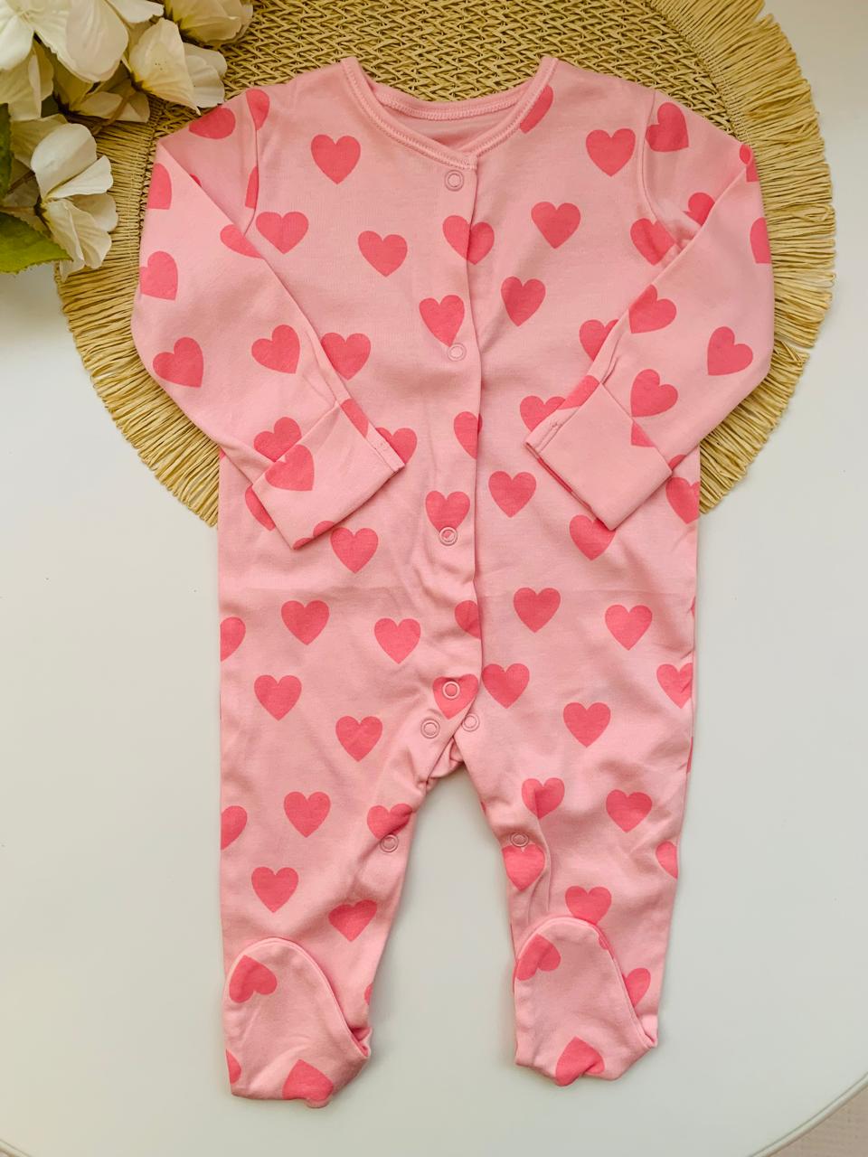 George Printed hearts Sleepsuit