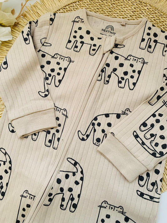 Next Cats Print Sleepsuit