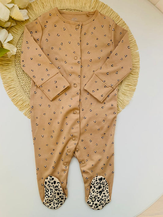 Next Leopard Print Sleepsuit