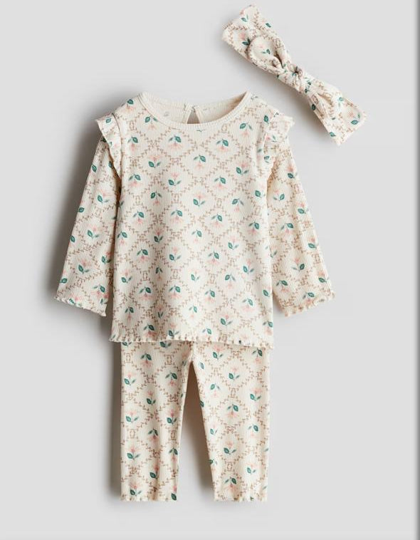 H&M Floral Pj with matching headband