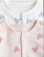 H&M Pack of 2 Printed hearts Sleepsuits