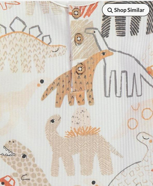 George Dinosaurs Ribbed Shirt & Trouser Set