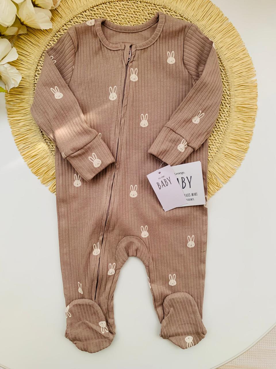 George Bunny Face Sleepsuit