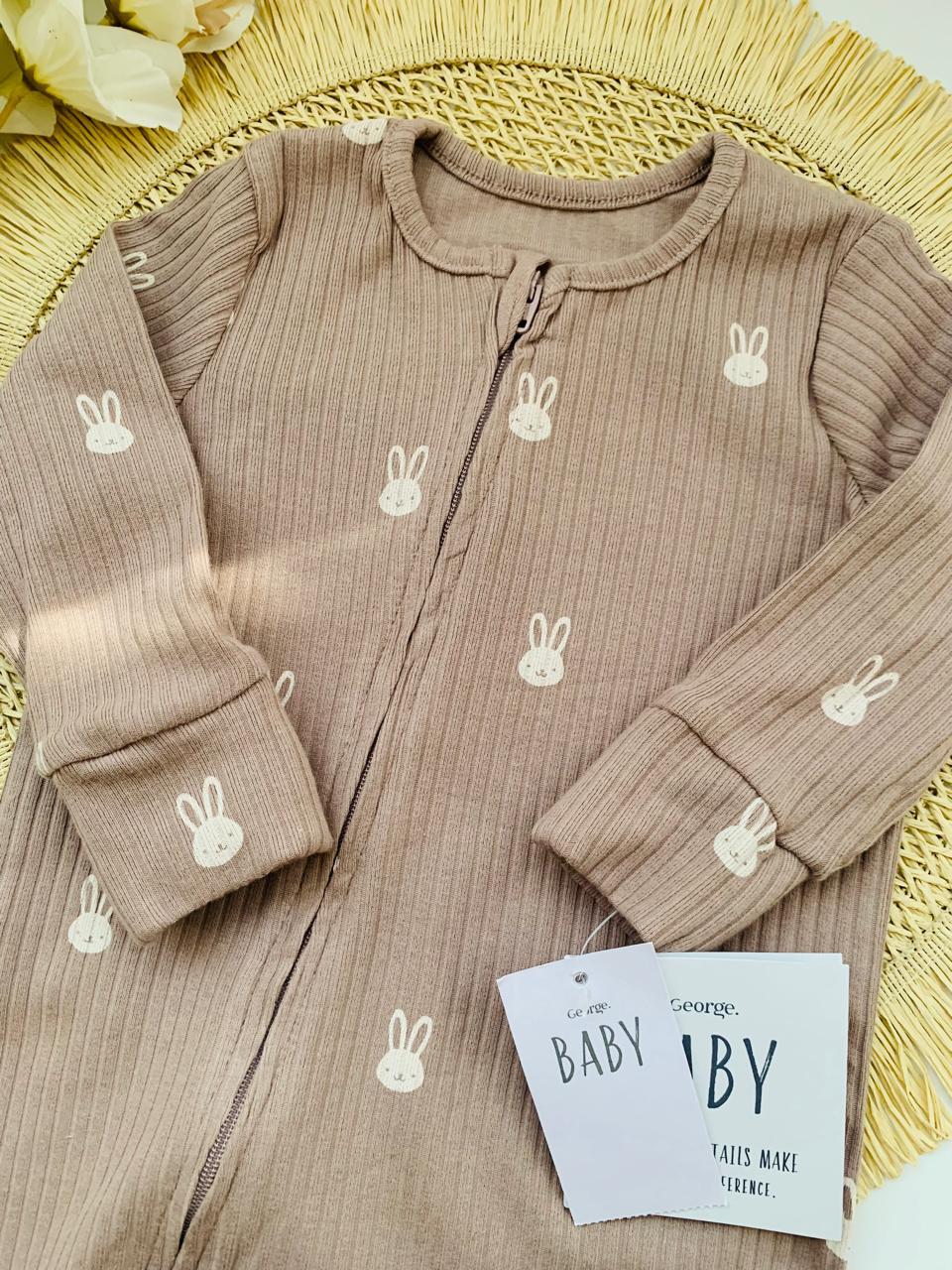 George Bunny Face Sleepsuit