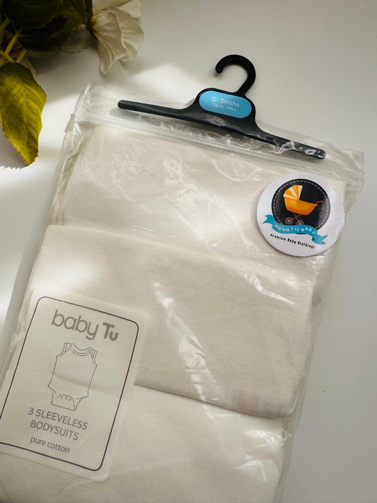 Tu Clothing Pack of 3 Sleeveless Bodysuits