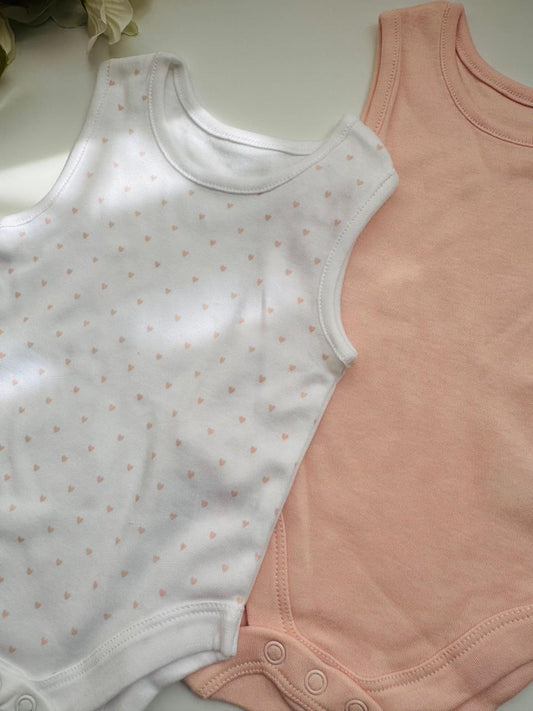 George Pack of 2 Sleeveless Bodysuits