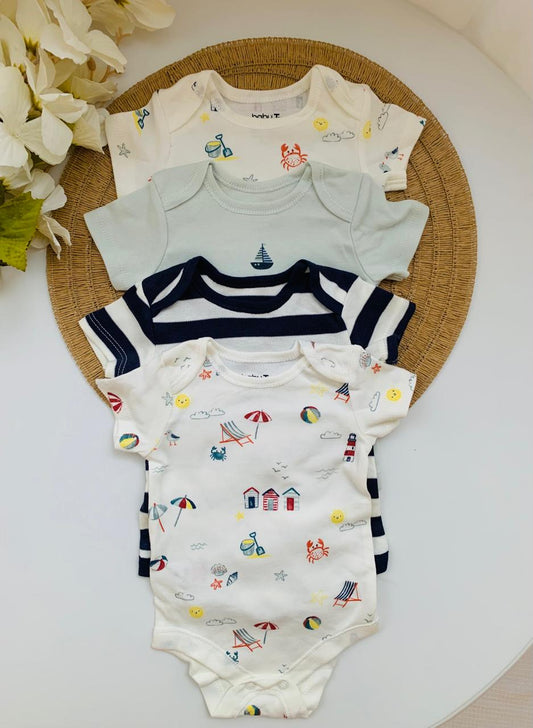 Tu Clothing Pack of 4 Seaside Bodysuits