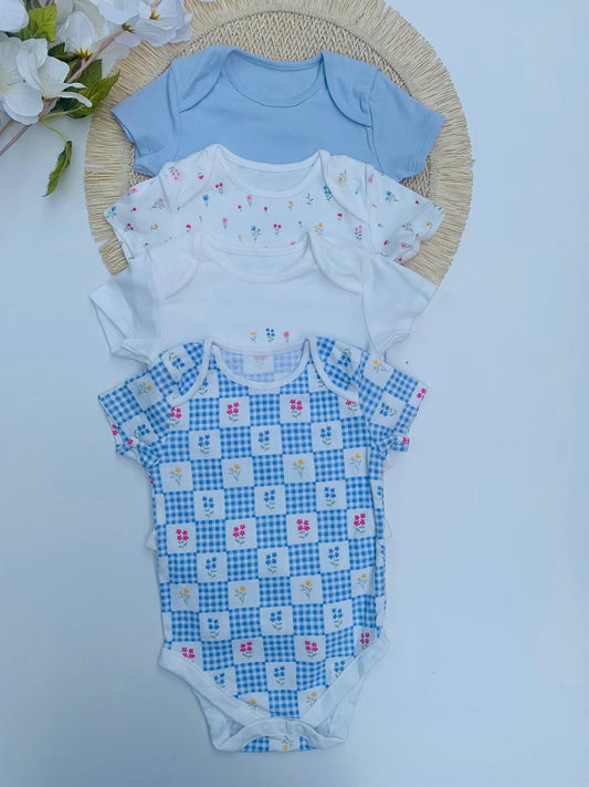 George Floral Pack of 4 Bodysuits