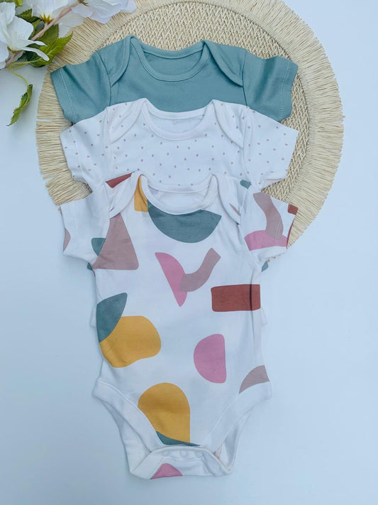 George Abstract Pack of 3 Bodysuits