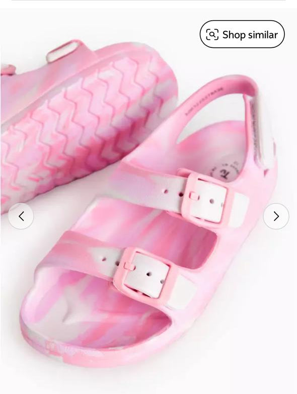 Tu Clothing Marble Print Strap Sandals