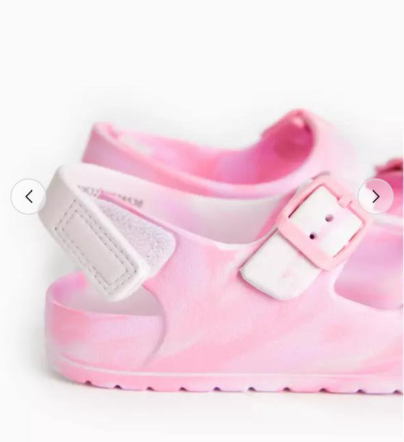 Tu Clothing Marble Print Strap Sandals