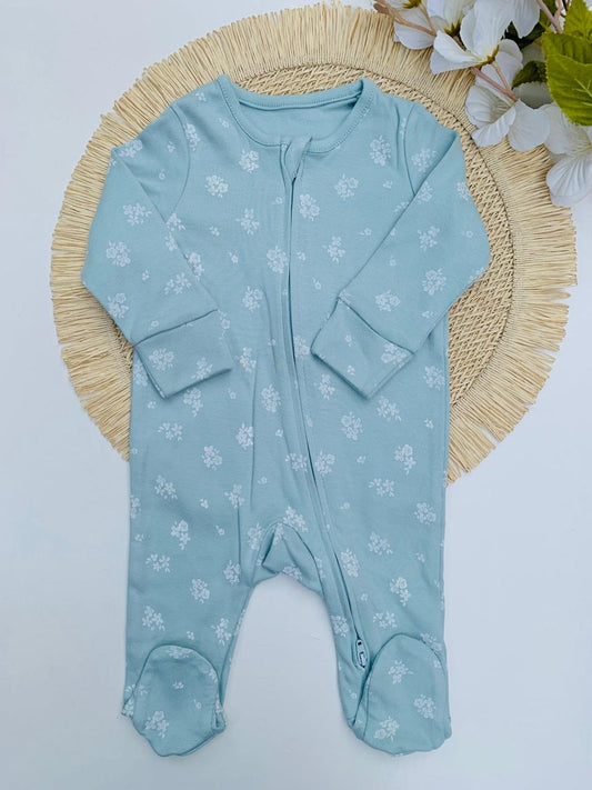 George Flower Print Sleepsuit