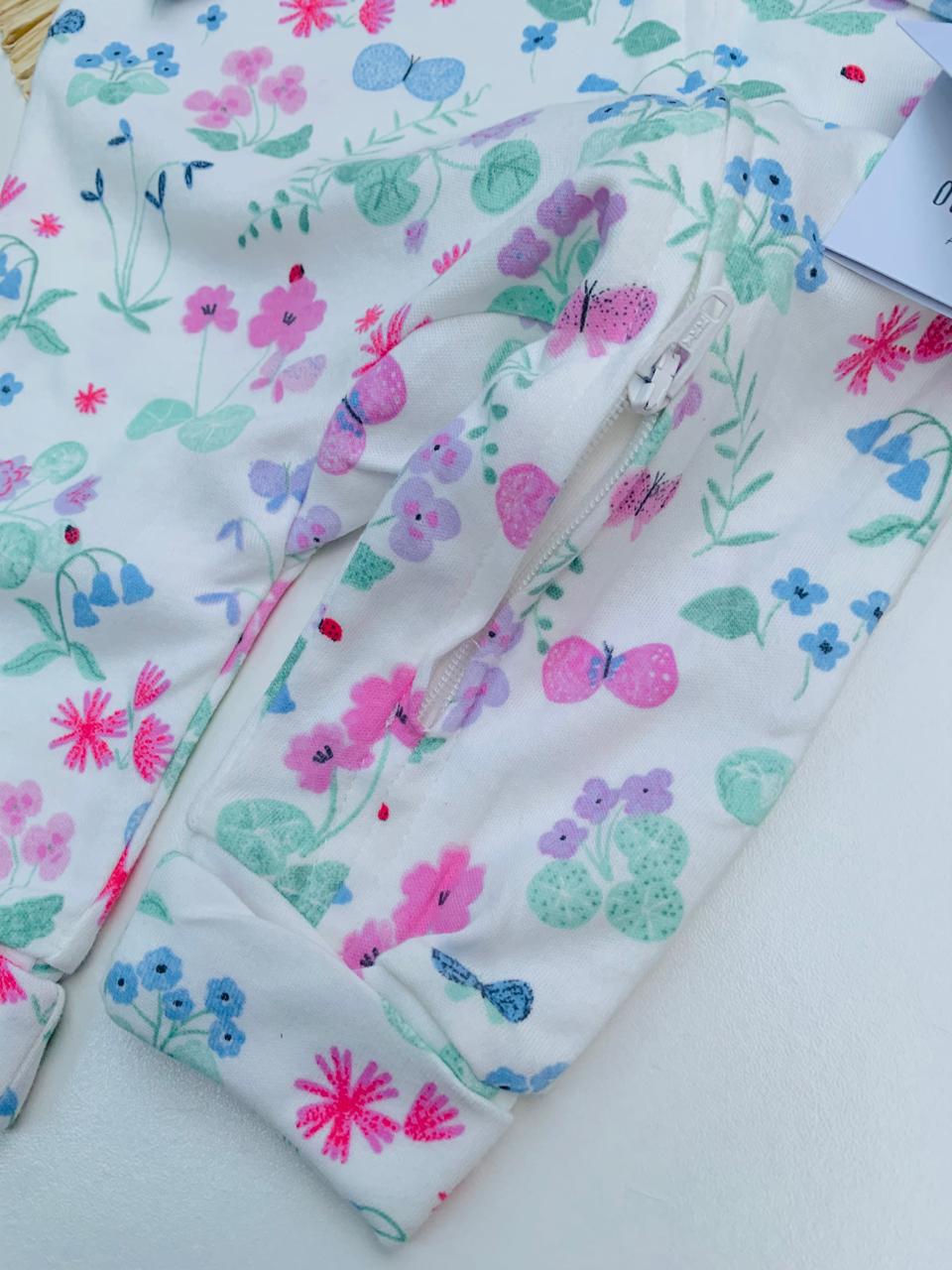 George Floral Zipped Sleepsuit