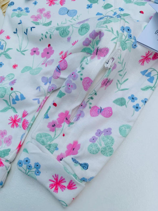 George Floral Zipped Sleepsuit