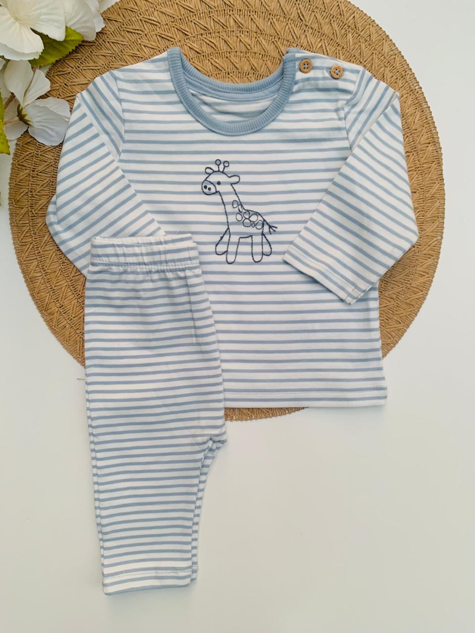 George Embroidered Giraffe Shirt & Trouser Set