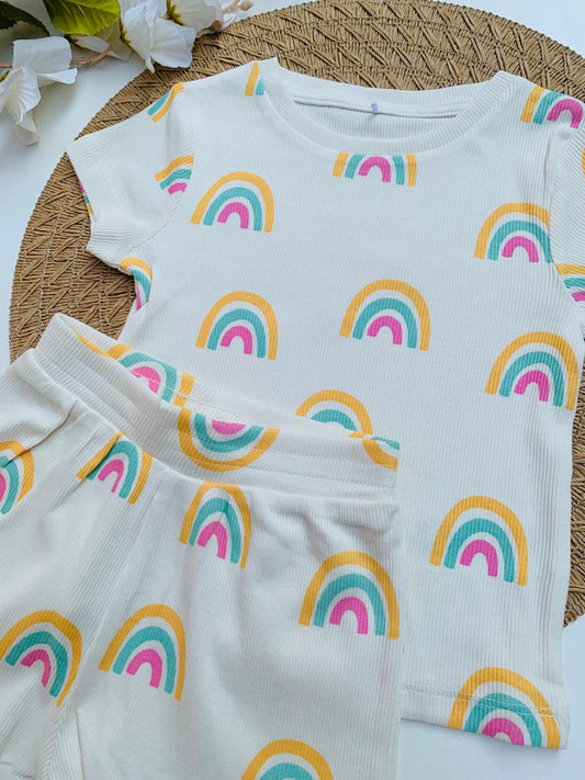 George Rainbow Shirt & Shorts Set