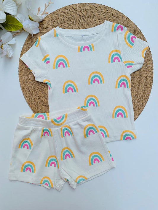 George Rainbow Shirt & Shorts Set