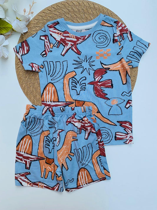 George Abstract Shirt & Short Set