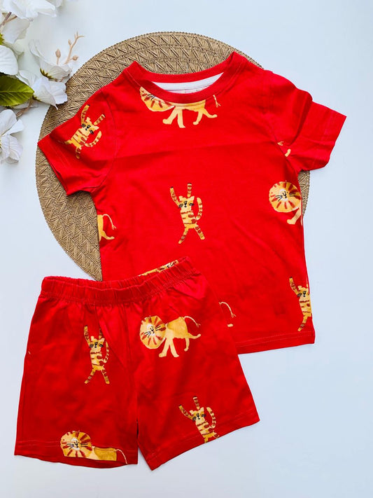 George Lion Print Shirt & Short Set