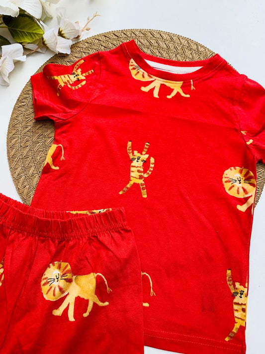 George Lion Print Shirt & Short Set