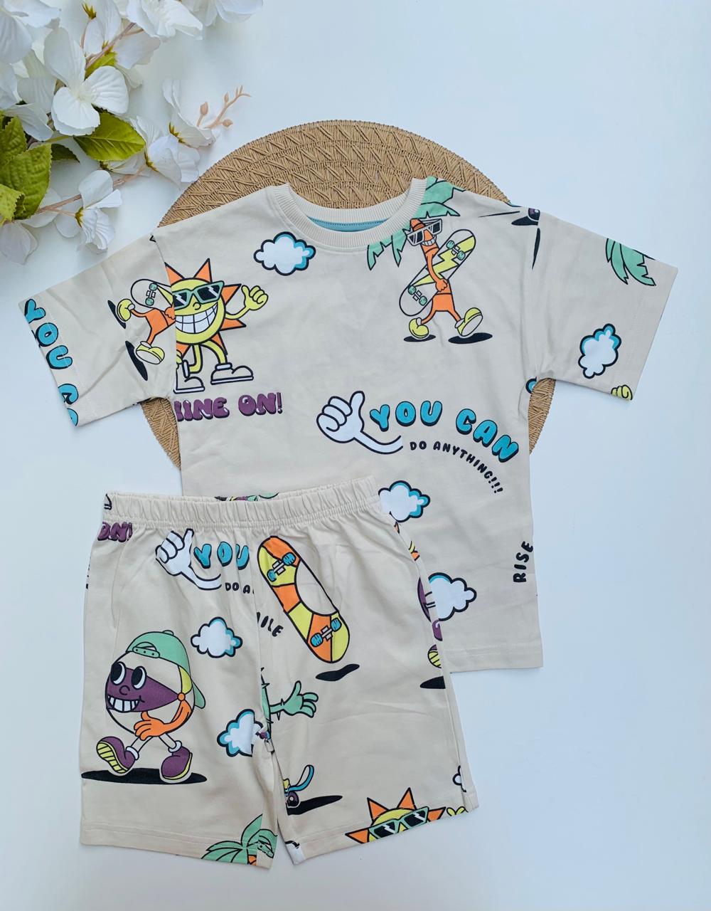 Next "You Can" Shirt & Shorts Set
