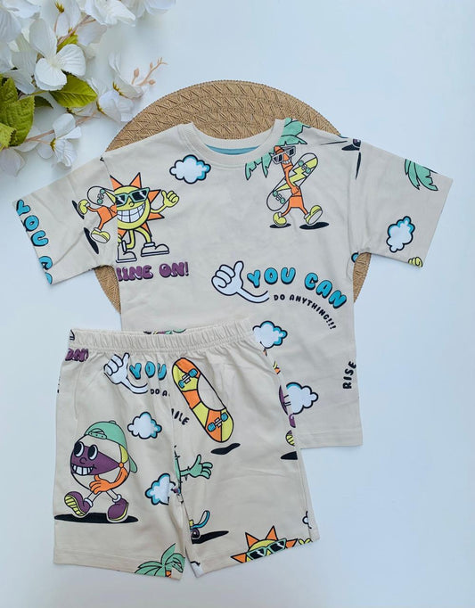 Next "You Can" Shirt & Shorts Set