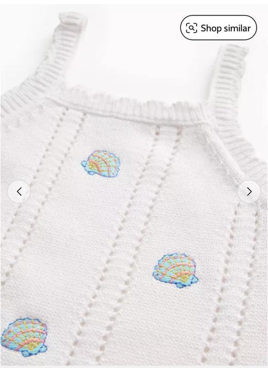 Tu Clothing Shells Embroidered Shirt & Shorts Set