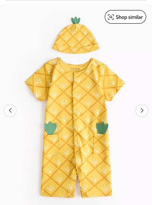 Tu Clothing Pineapple Romper & Hat