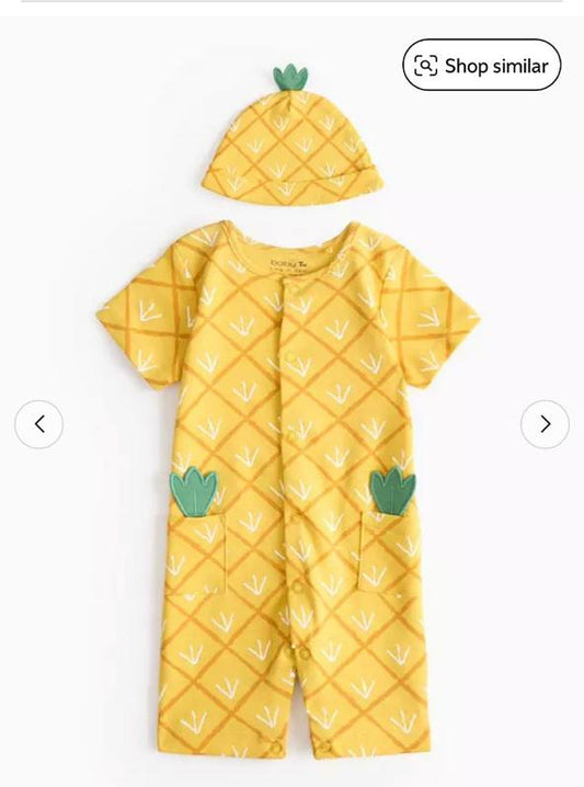 Tu Clothing Pineapple Romper & Hat