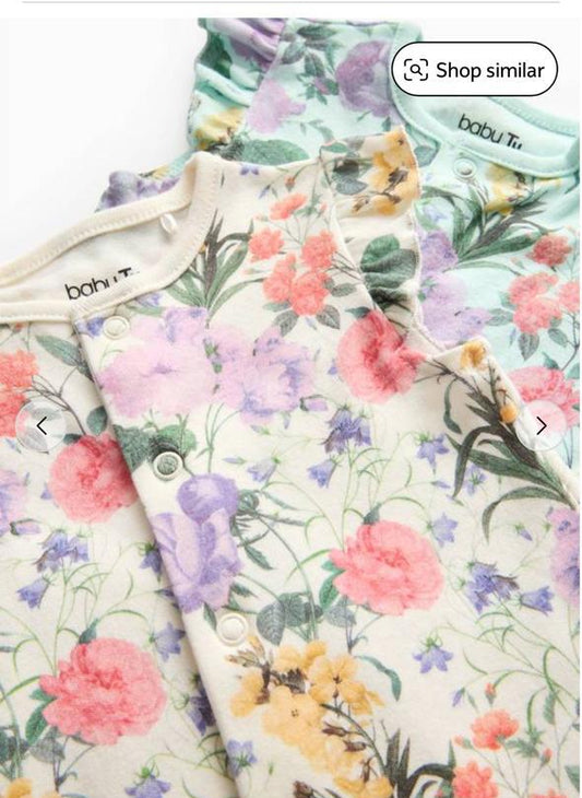Tu Clothing Pack of 2 Floral Rompers