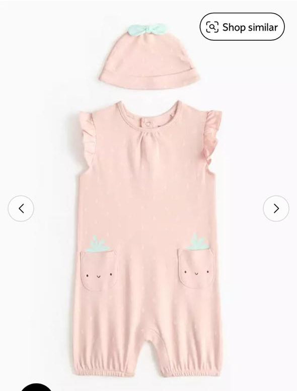 Tu Clothing Romper & Cap Set