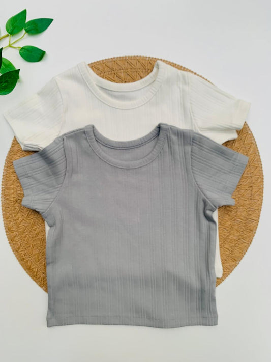 George Pack of 2 Ribbed T-Shirts