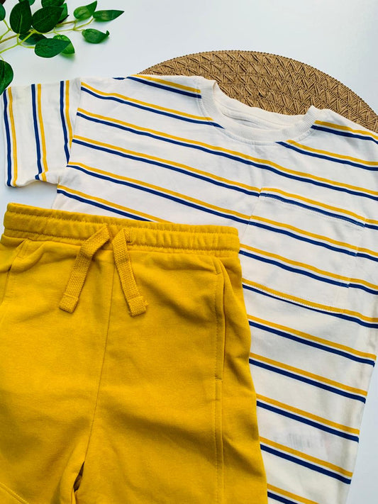 George Striped Shirt & Shorts Set