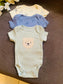 Pack of 3 Embroidered Bear Bodysuits