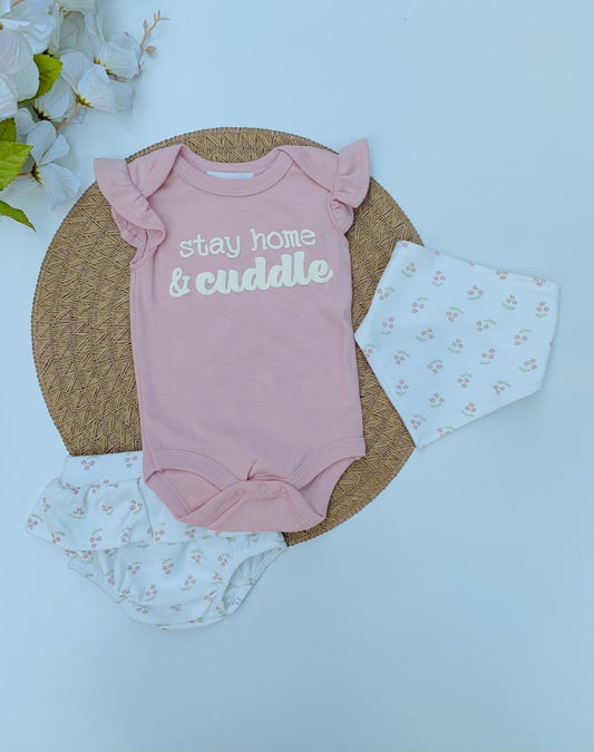 3pc “Stay Home & Cuddle” Matching Set