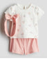 H&M 3pc Floral Shirt & Shorts with Headband Set