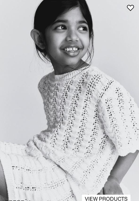 H&M 2pc Knitted Shirt & Skirt Set