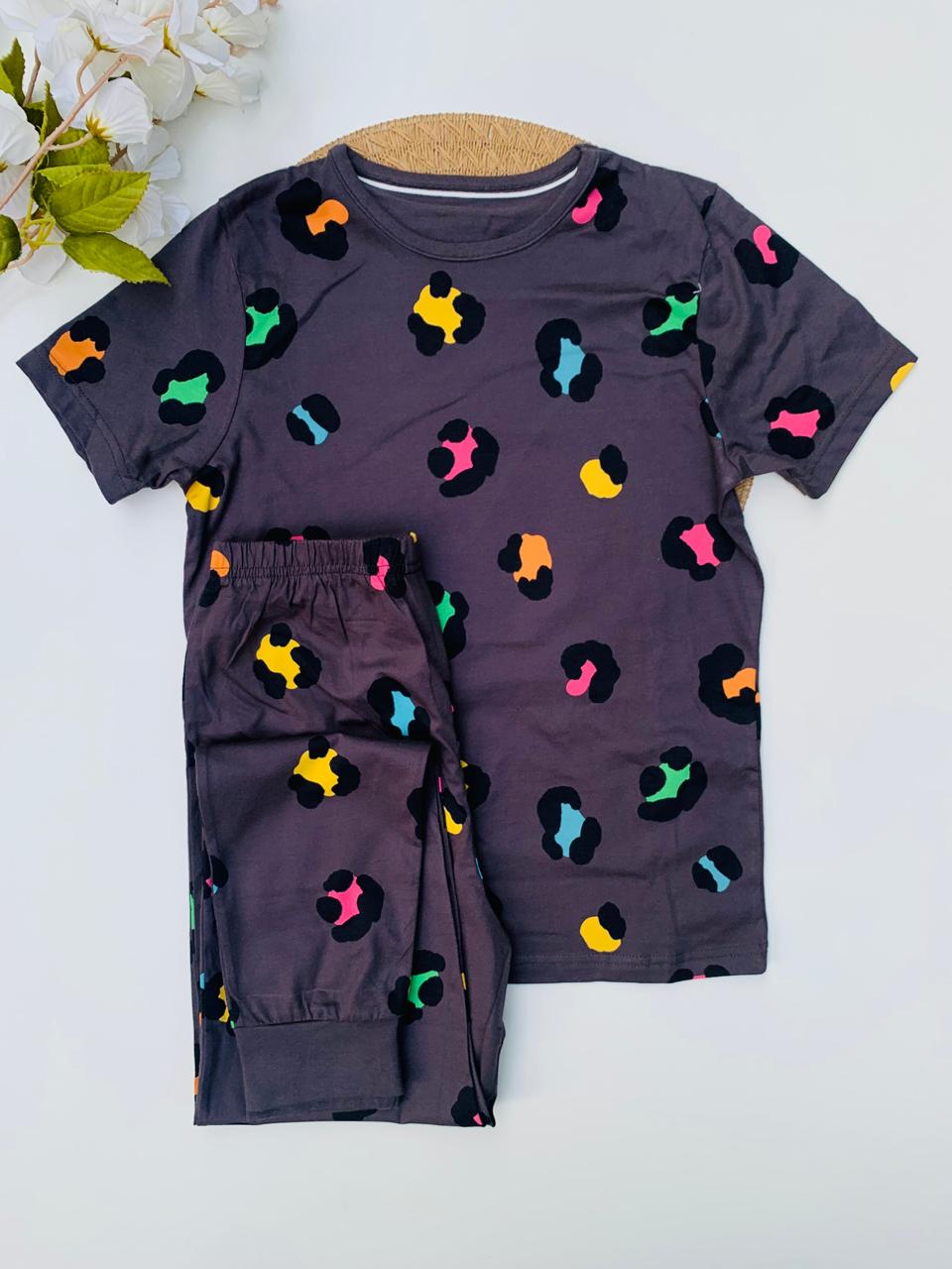 George Leopard Print Shirt & Short Set