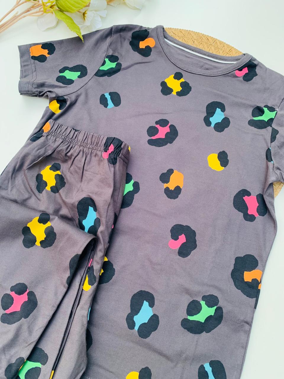 George Leopard Print Shirt & Short Set