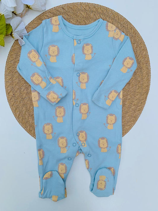 George Lions Print Sleepsuit
