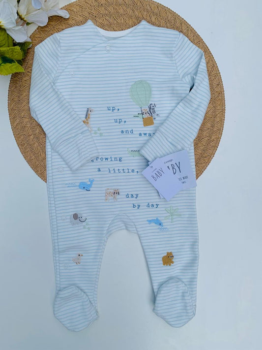 George Embroidered "Growing a Little" Sleep-suit