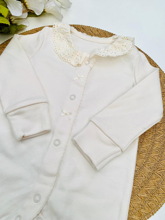 George Broderie Collar Sleepsuit
