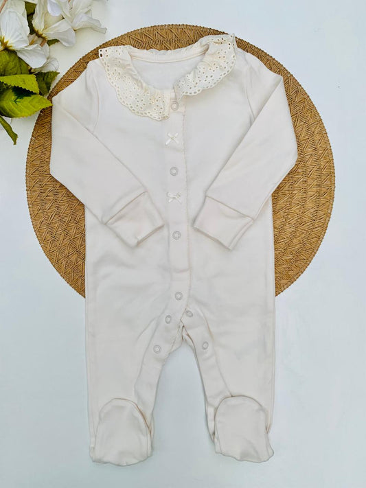 George Broderie Collar Sleepsuit