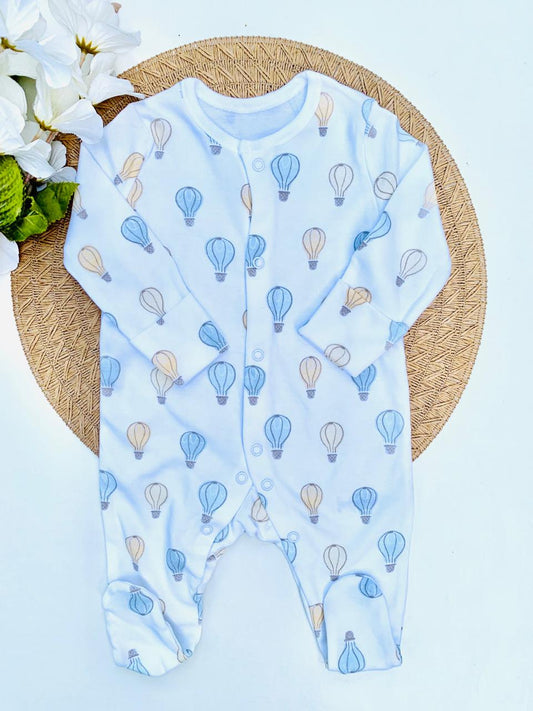 George Air Balloon Print Sleepsuit